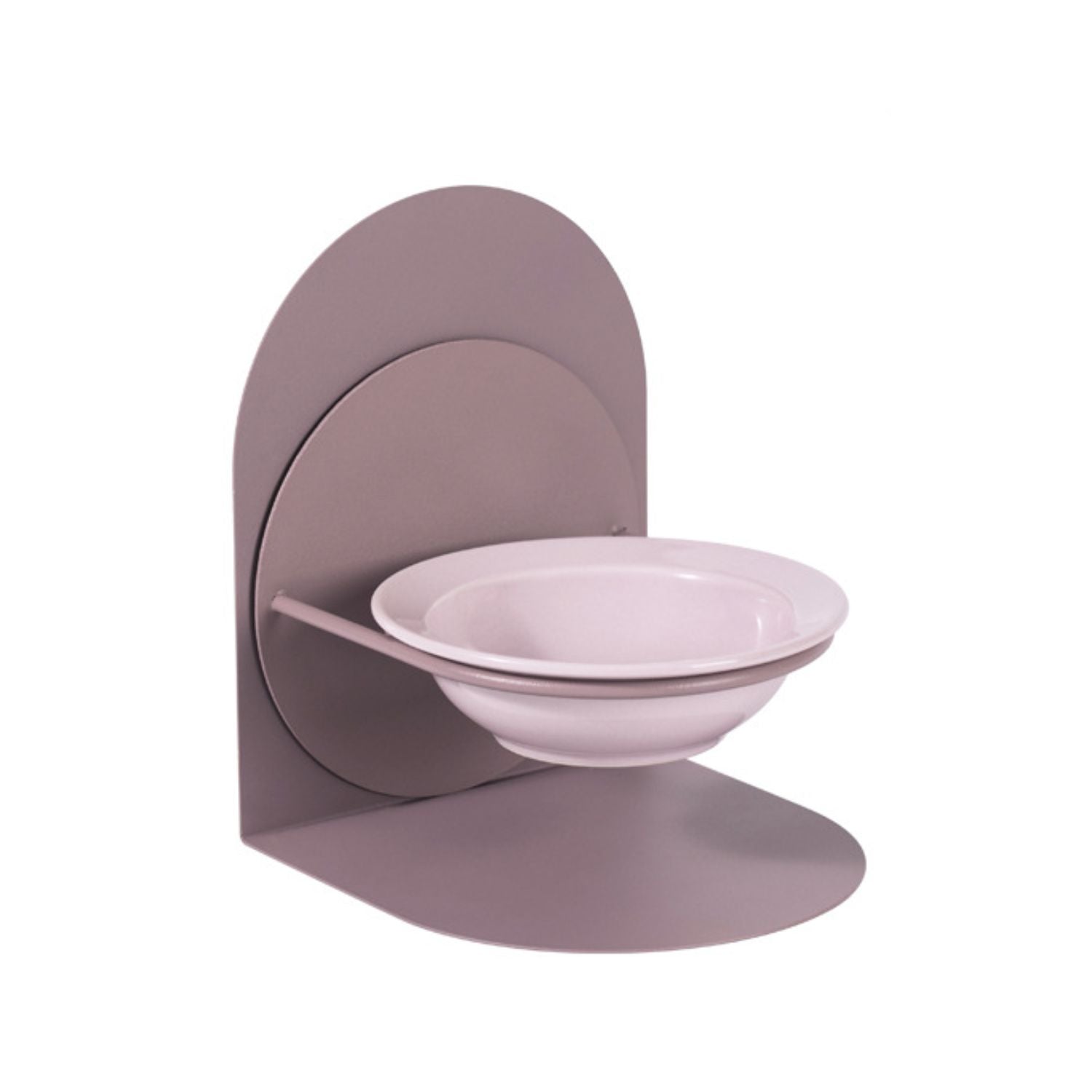 kattenkom keramiek verstelbaar lila standaard met kantelbare kom